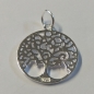 Preview: SIAH 0016 - Anhänger aus Sterlingsilber - Ovales Ornament "Lebensbaum" - klein